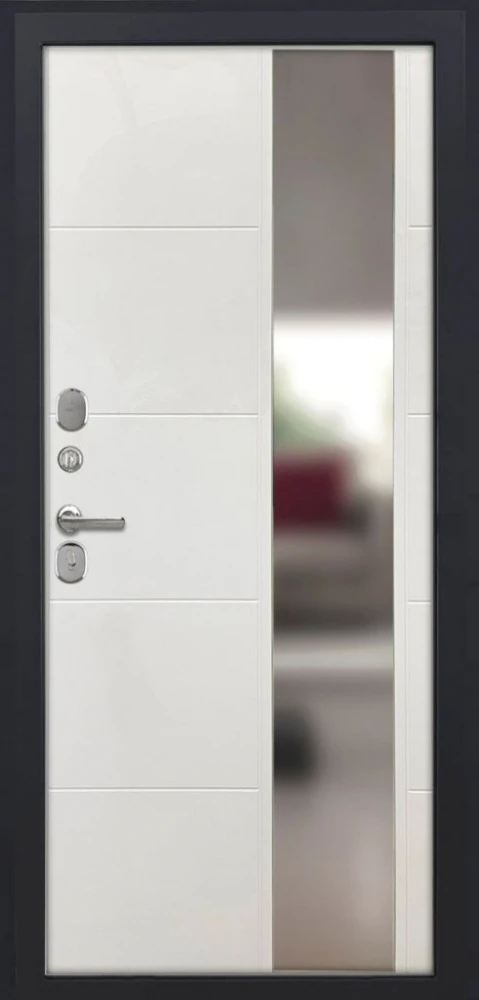 Входная дверь ДвериПРО Термо серебро ФЛЗ-649 Капучино (зеркало) DPRO222326 внутренняя сторона