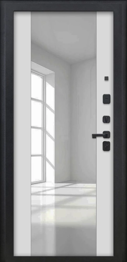 Входная дверь ДвериПРО L-Термо серебро ФЛЗ -1 белый матовый DPRO220946 внутренняя сторона